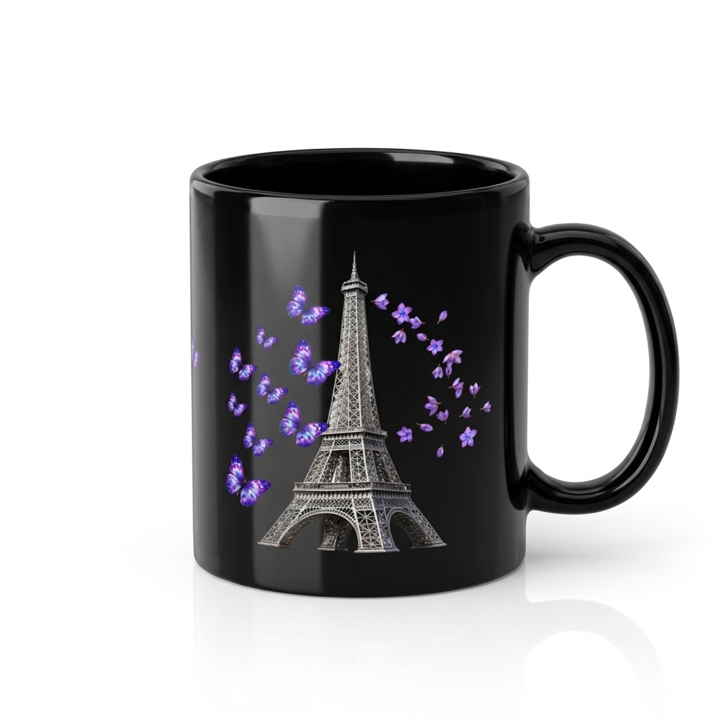 tsgabrielle® • Paris - La Tour Eiffel • Glossy Mug • Black • Ceramic • 2 Sizes - View 12