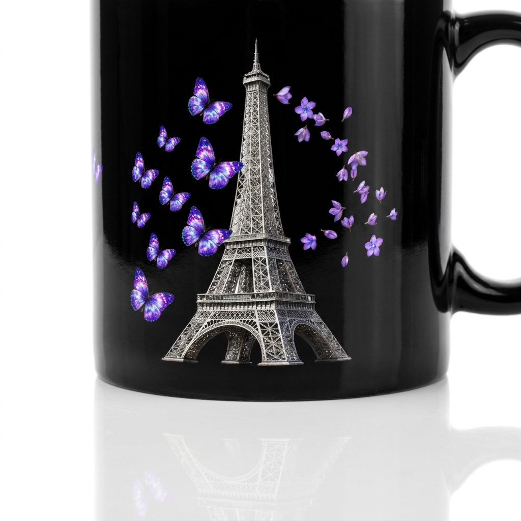tsgabrielle® • Paris - La Tour Eiffel • Glossy Mug • Black • Ceramic • 2 Sizes - View 13