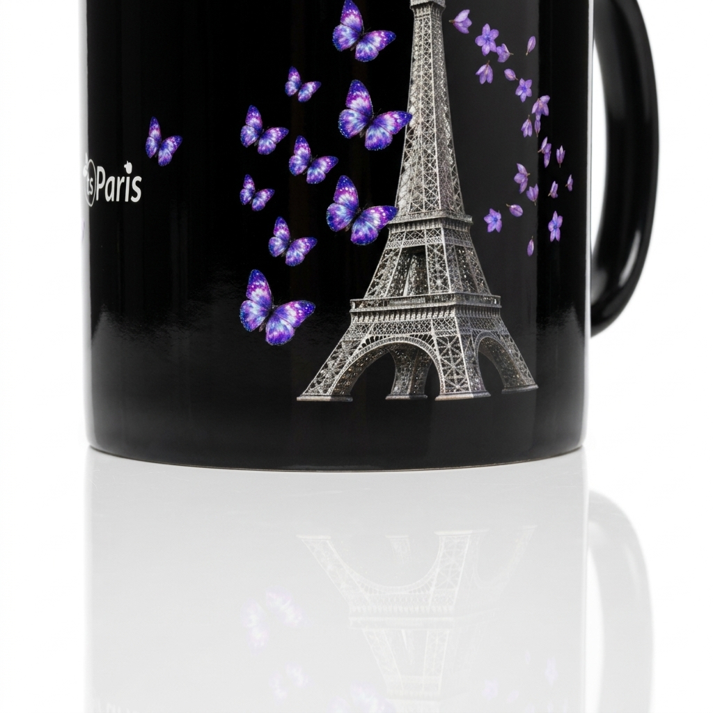 tsgabrielle® • Paris - La Tour Eiffel • Glossy Mug • Black • Ceramic • 2 Sizes - View 24
