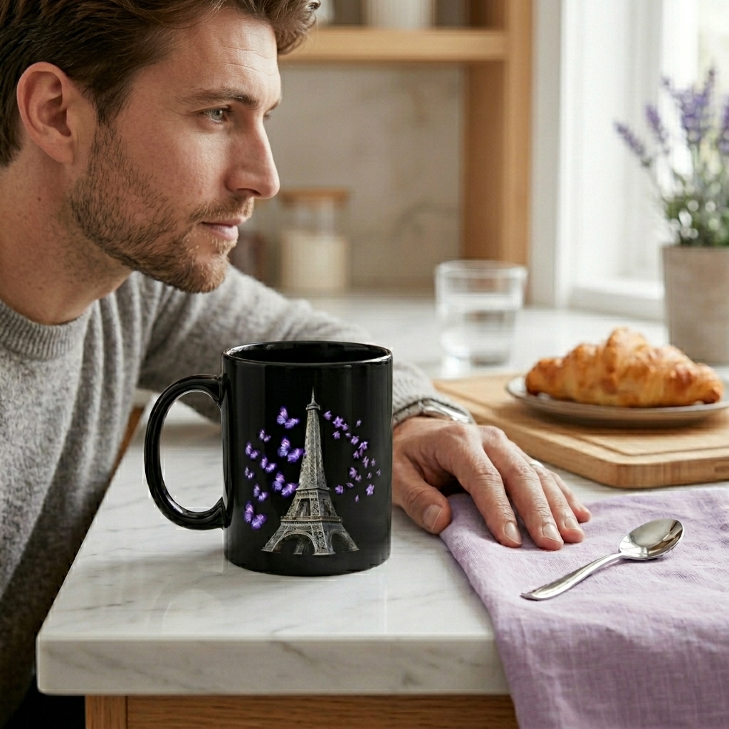 tsgabrielle® • Paris - La Tour Eiffel • Glossy Mug • Black • Ceramic • 2 Sizes - Black - View 21