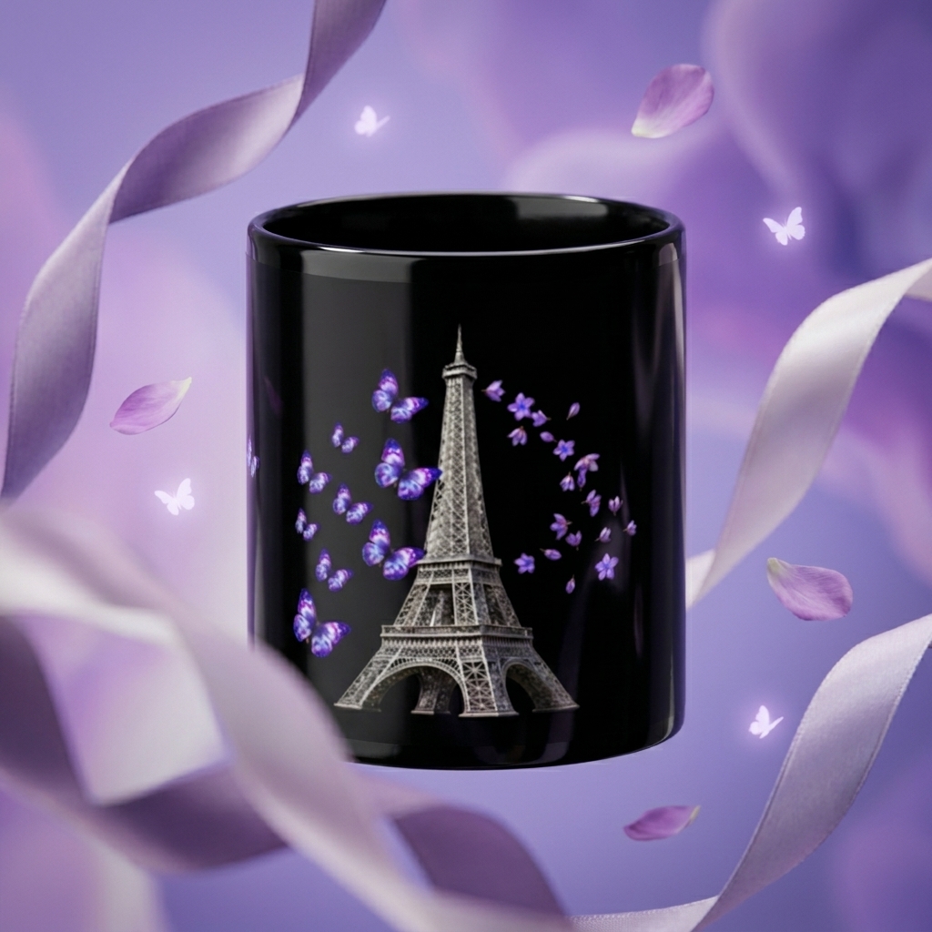 tsgabrielle® • Paris - La Tour Eiffel • Glossy Mug • Black • Ceramic • 2 Sizes - Black - View 28