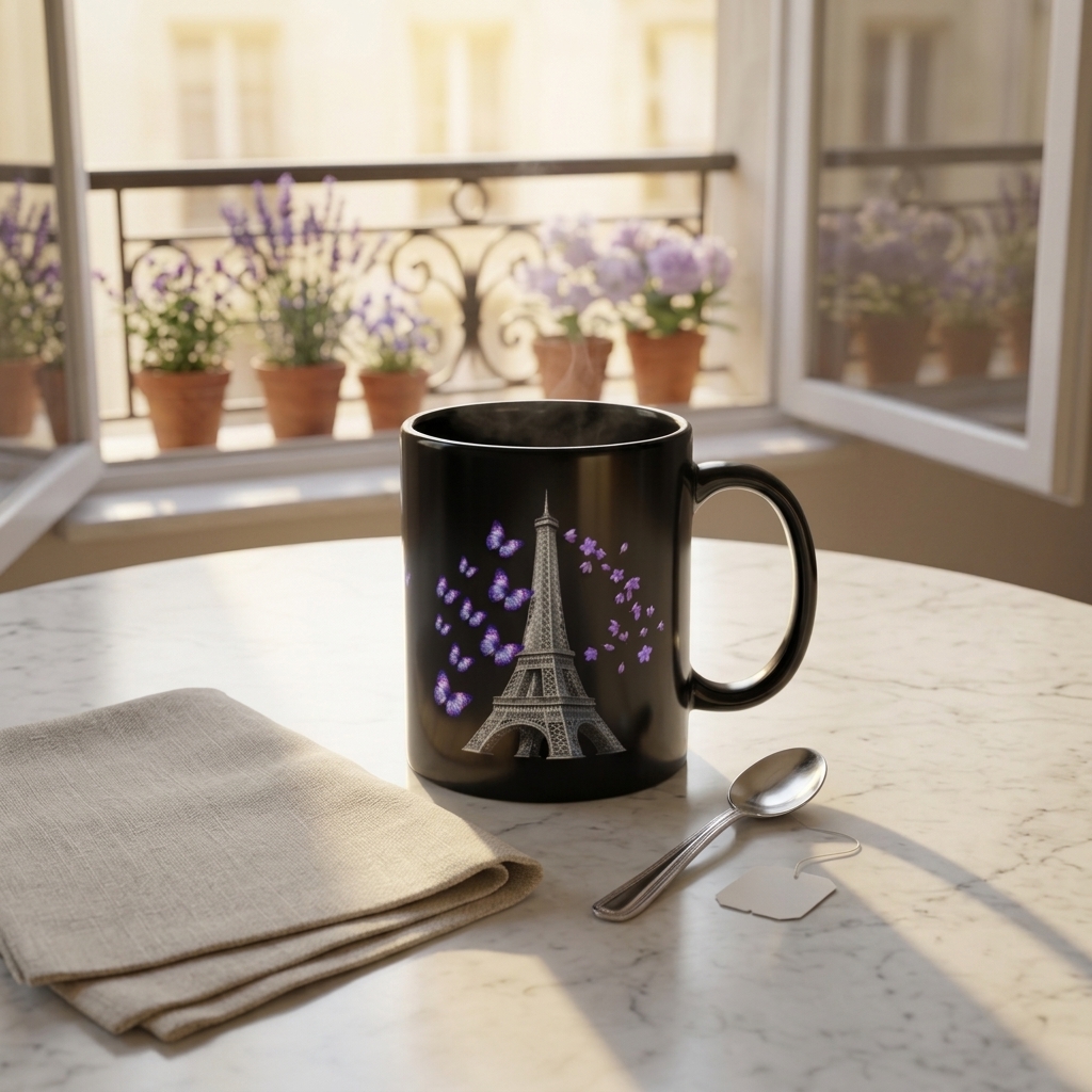 tsgabrielle® • Paris - La Tour Eiffel • Glossy Mug • Black • Ceramic • 2 Sizes - Black - View 30