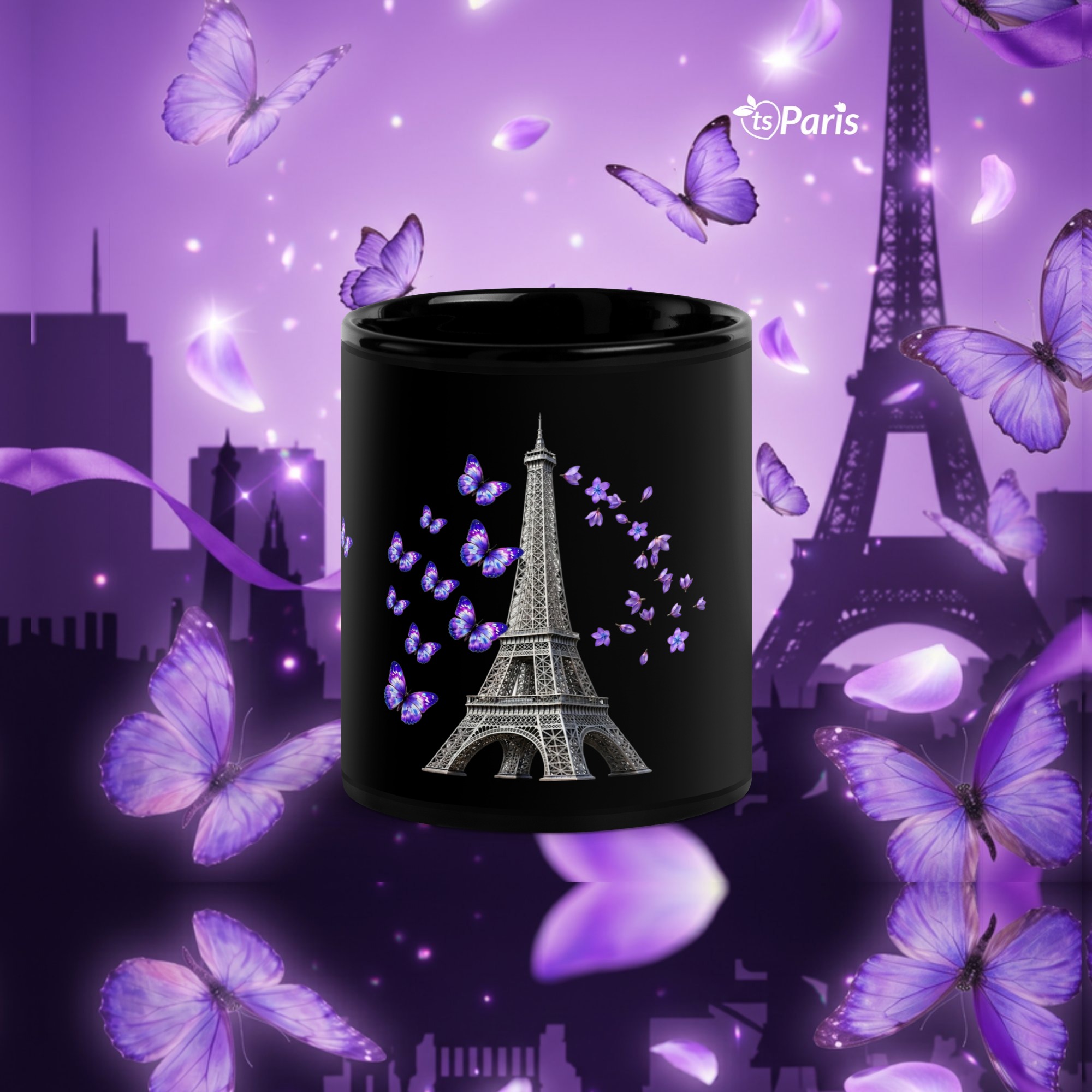 tsgabrielle® • Paris - La Tour Eiffel • Glossy Mug • Black • Ceramic • 2 Sizes - Black - View 33