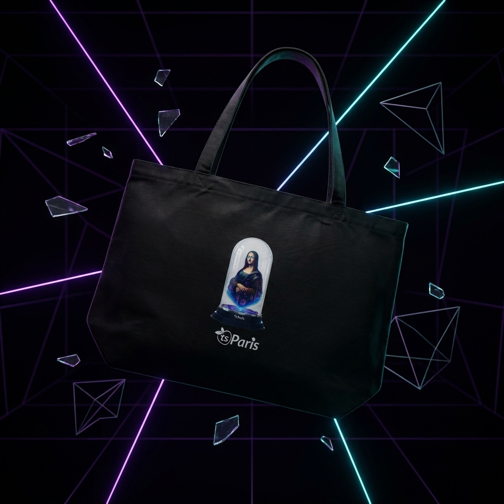 tsgabrielle® • Paris - Da Vinci • Large Tote Bag • Black • Cotton Organic - View 9
