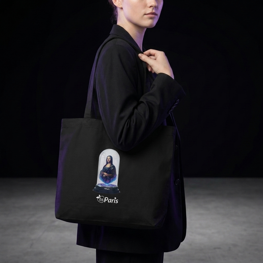 tsgabrielle® • Paris - Da Vinci • Large Tote Bag • Black • Cotton Organic - View 8