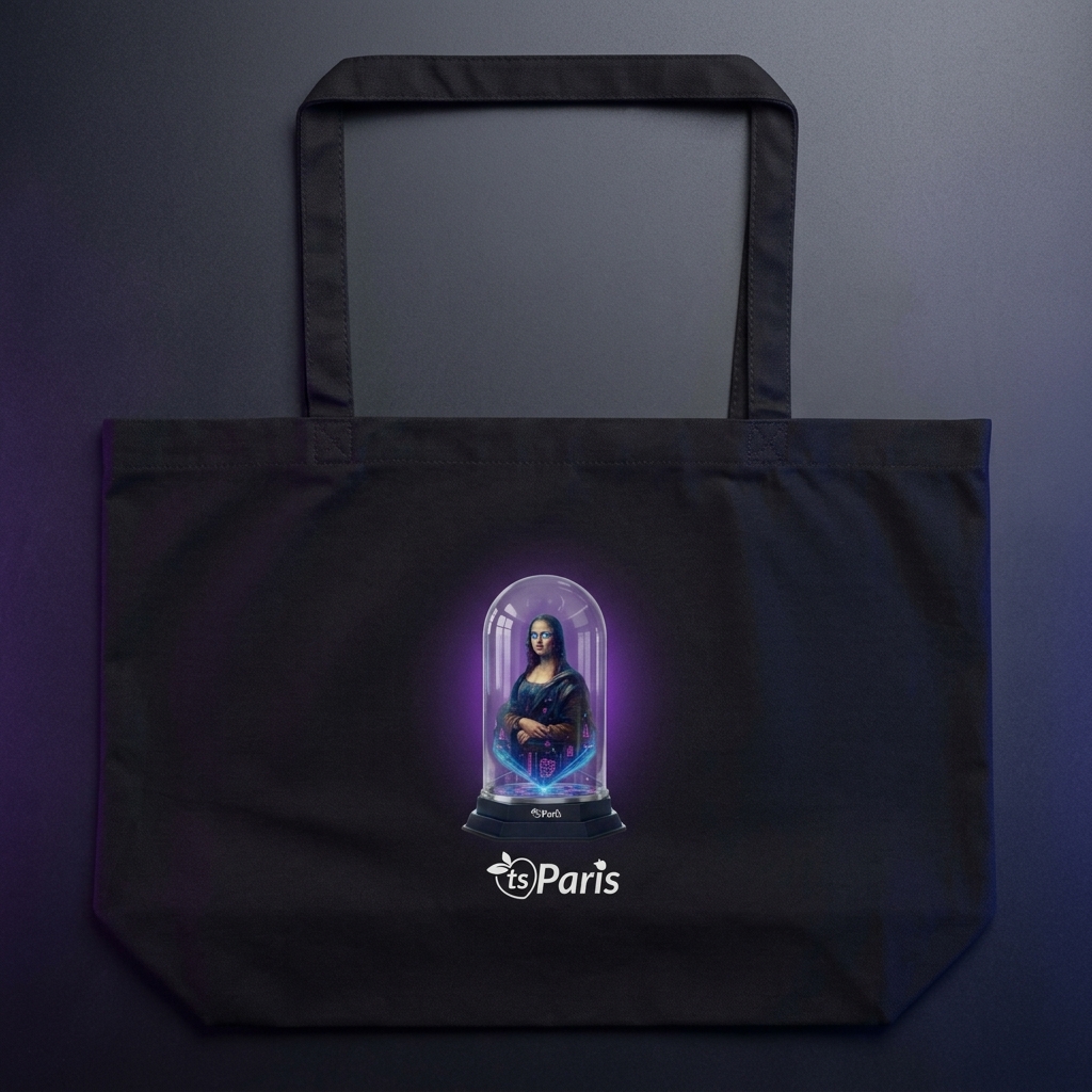 tsgabrielle® • Paris - Da Vinci • Large Tote Bag • Black • Cotton Organic - View 10
