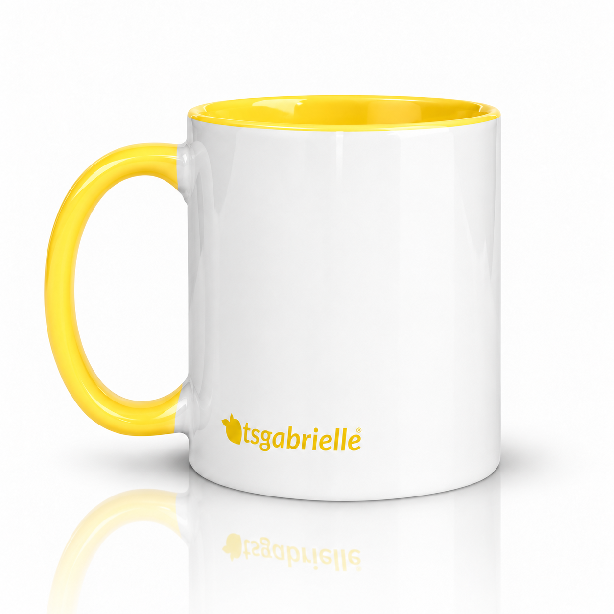tsgabrielle® • White Mug with Color Inside • Yellow • 11 oz - Yellow - View 8