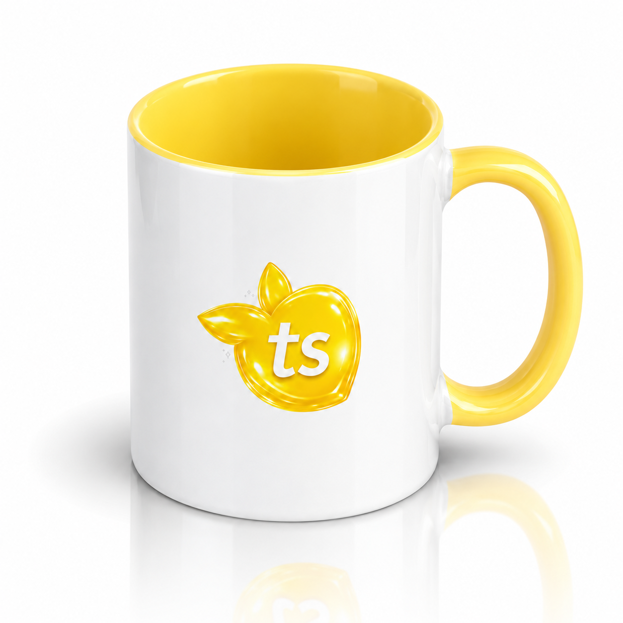 tsgabrielle® • White Mug with Color Inside • Yellow • 11 oz - Yellow - View 11