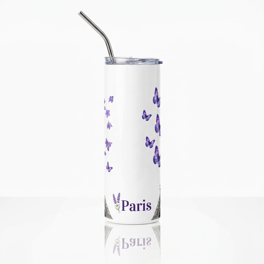 tsgabrielle® • Paris - La Tour Eiffel • Tumbler • Stainless Steel • White • 20 oz - View 5
