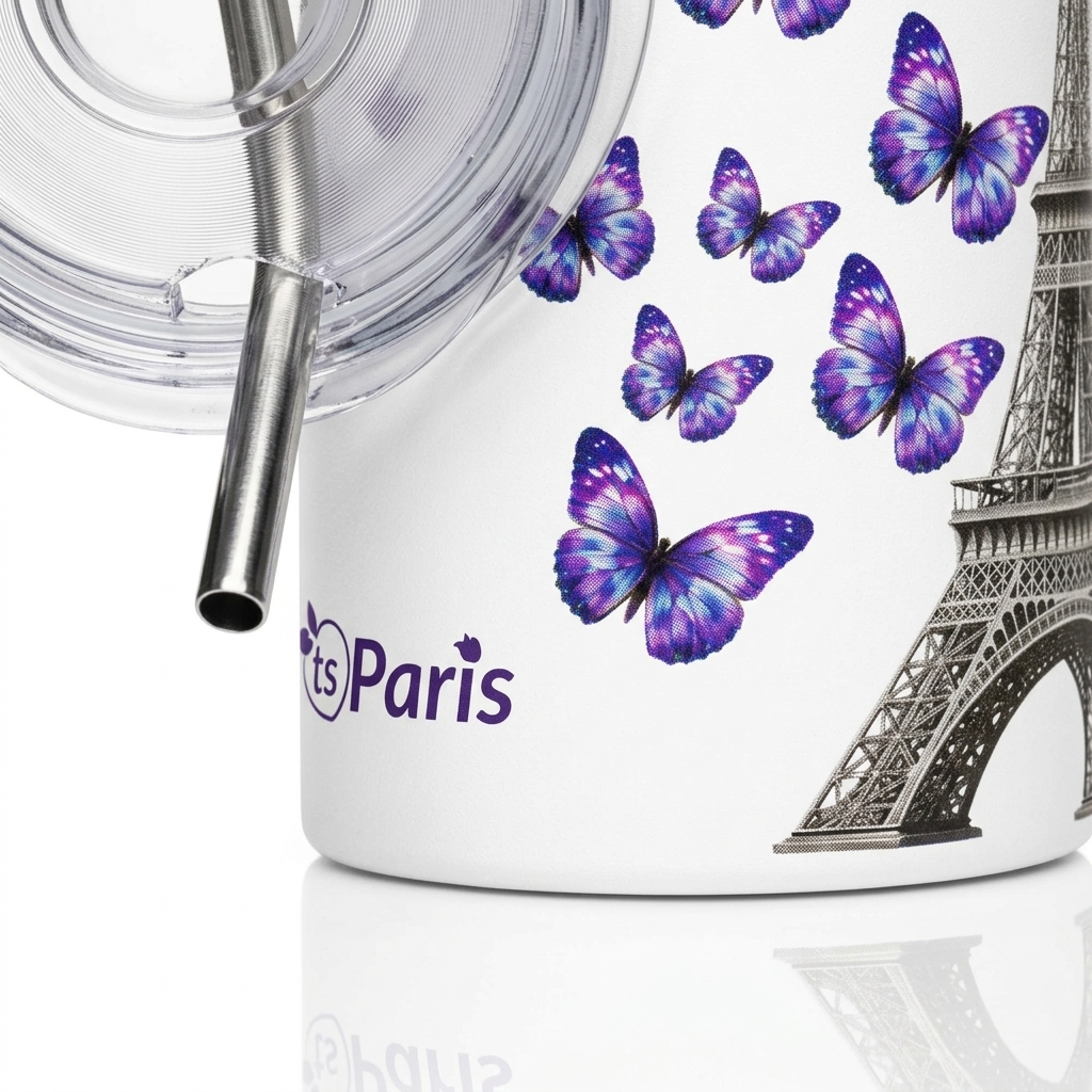 tsgabrielle® • Paris - La Tour Eiffel • Tumbler • Stainless Steel • White • 20 oz - View 6