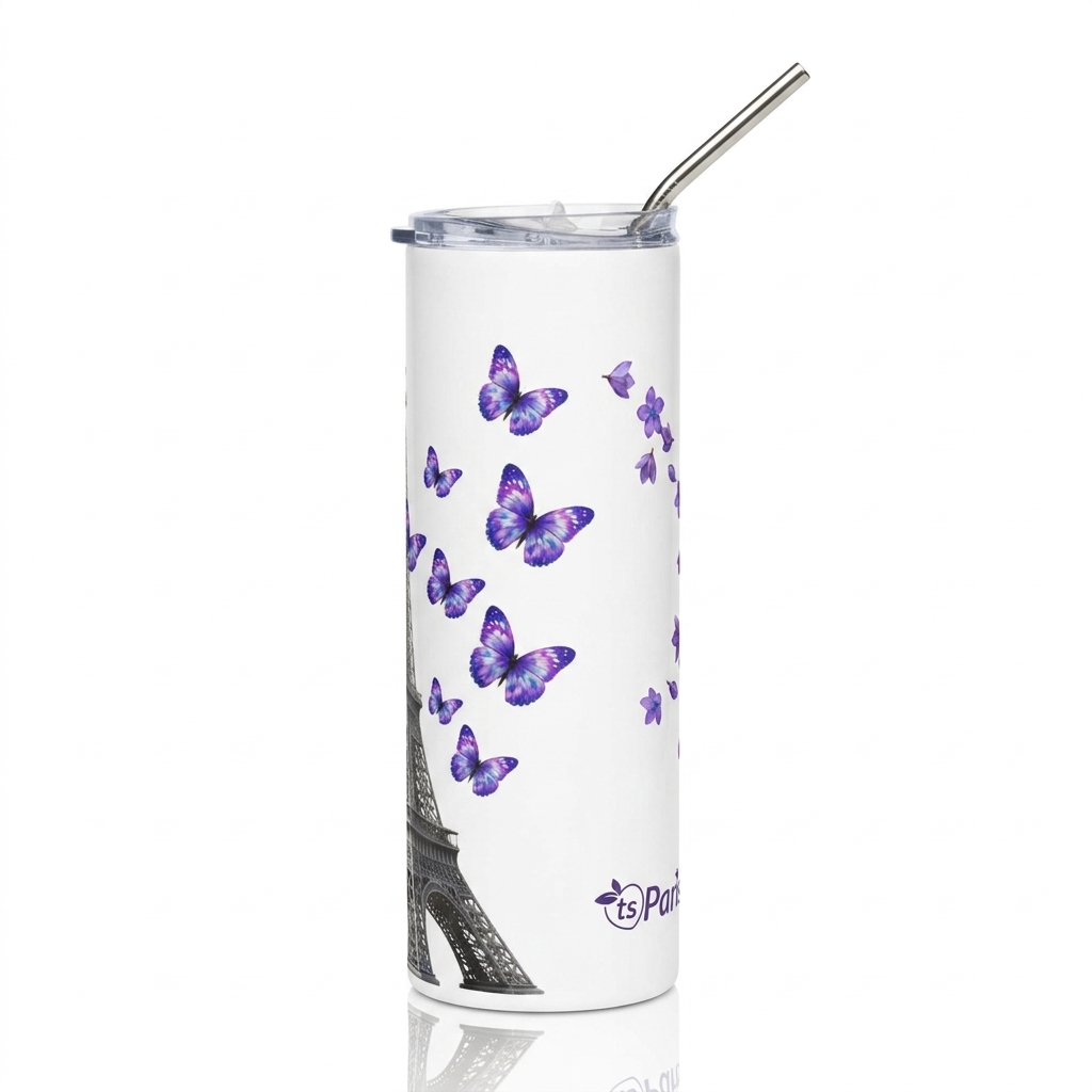 tsgabrielle® • Paris - La Tour Eiffel • Tumbler • Stainless Steel • White • 20 oz - View 7