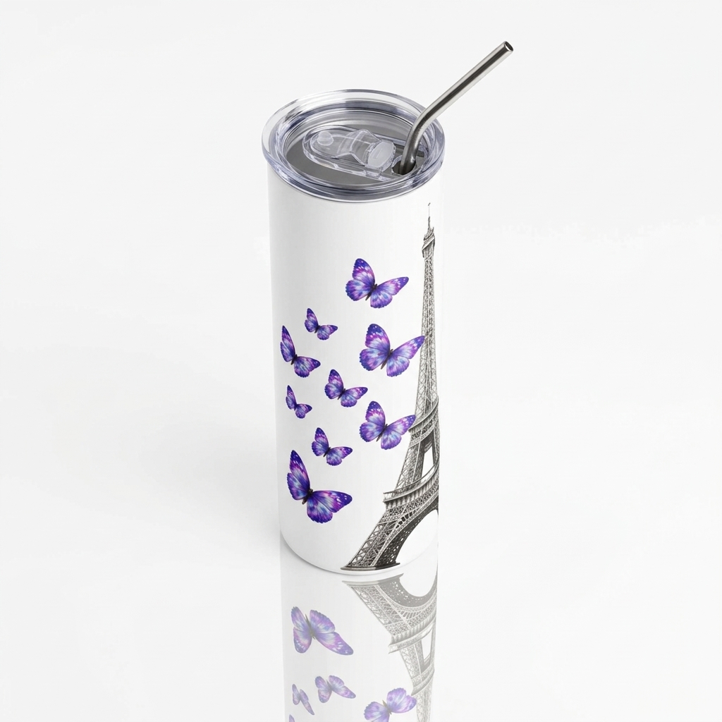 tsgabrielle® • Paris - La Tour Eiffel • Tumbler • Stainless Steel • White • 20 oz - View 8