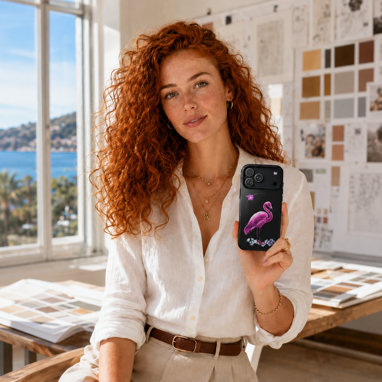 tsgabrielle® • Flamant Rose • Tough Case Compatible with iPhone® • MagSafe® • Latest Models - View 5