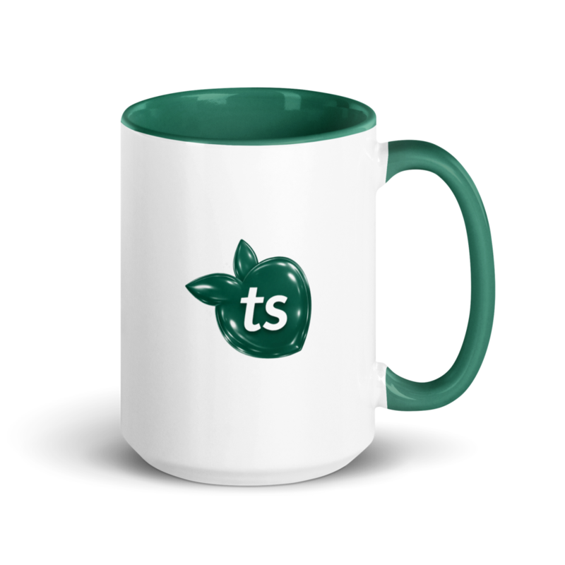 tsgabrielle® • Mug with Color Dark Green Inside • Ceramic • 2 Sizes