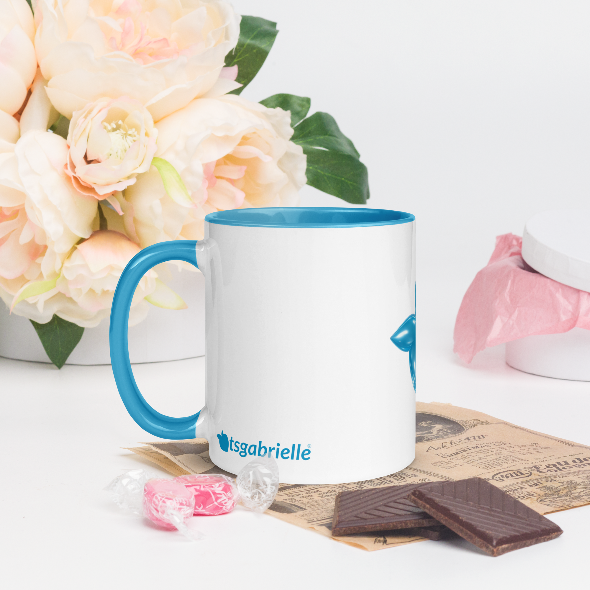 tsgabrielle® • Mug with Color Light Blue Inside • Ceramic • 2 Sizes - View 9