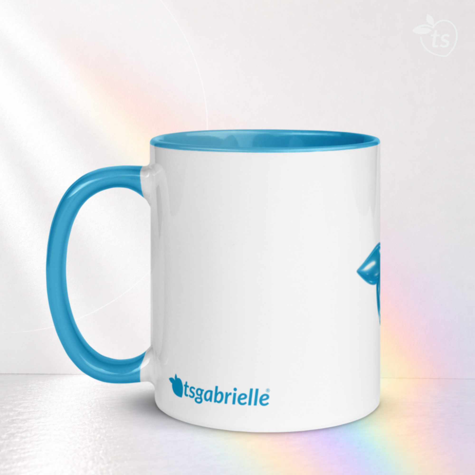 tsgabrielle® • Mug with Color Light Blue Inside • Ceramic • 2 Sizes - View 14