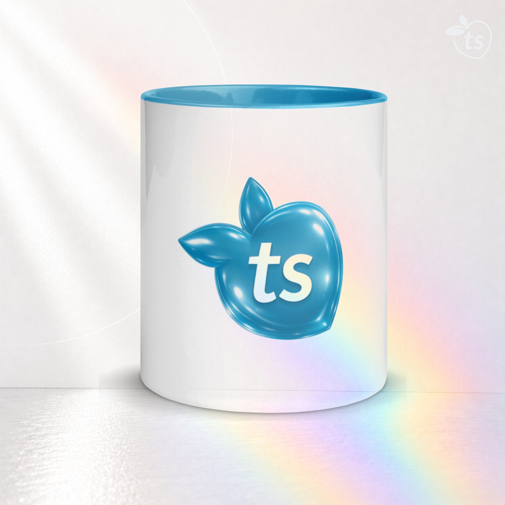 tsgabrielle® • Mug with Color Light Blue Inside • Ceramic • 2 Sizes